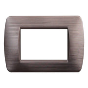 Placca Plastica Serie Space 3P Colore Bronzo Satinato Compatibile Con Bticino Living Light