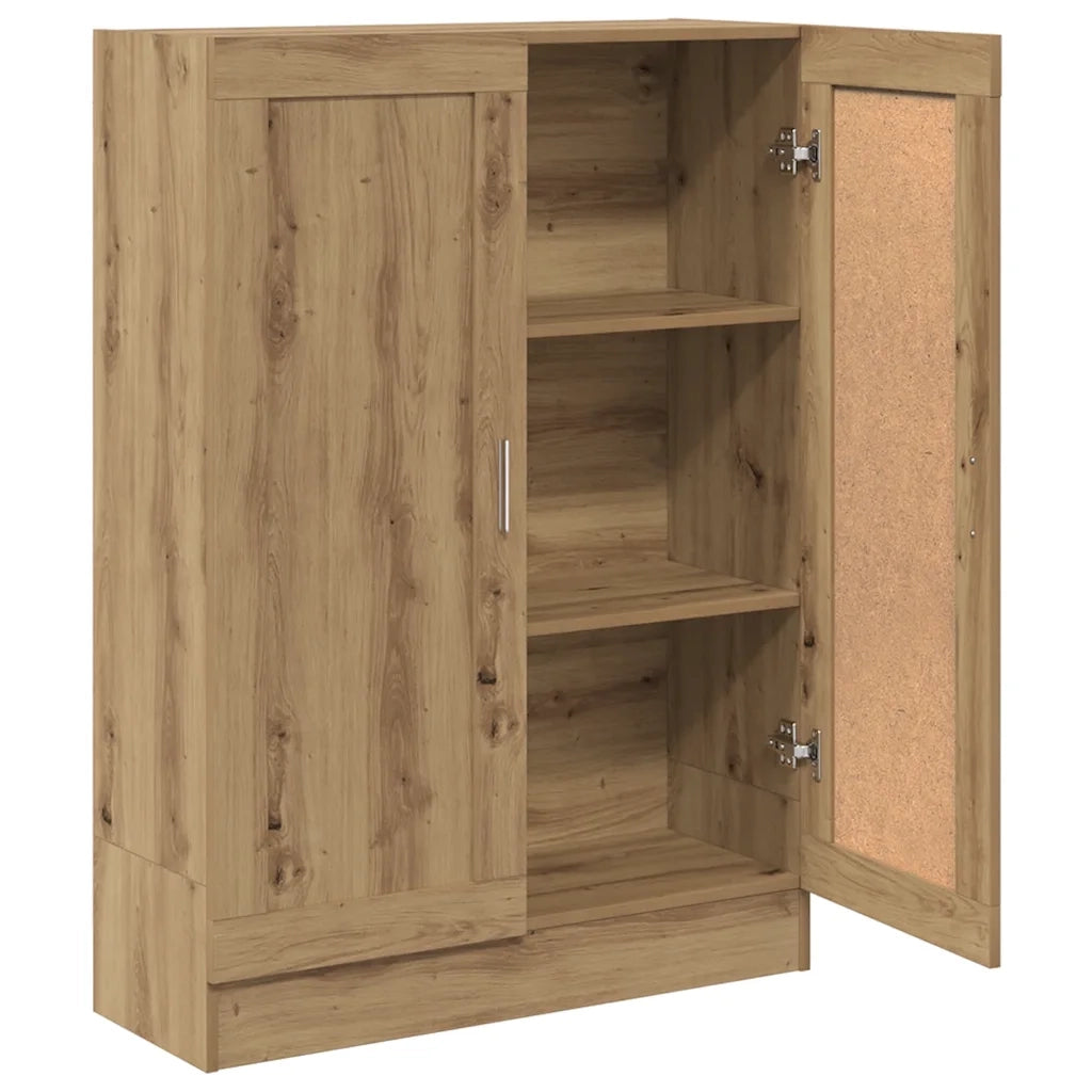 Libreria-Scaffale per Libri-Mobile di Stoccaggio Rovere Artigianale 82,5x30,5x115 cm in Truciolato 131545