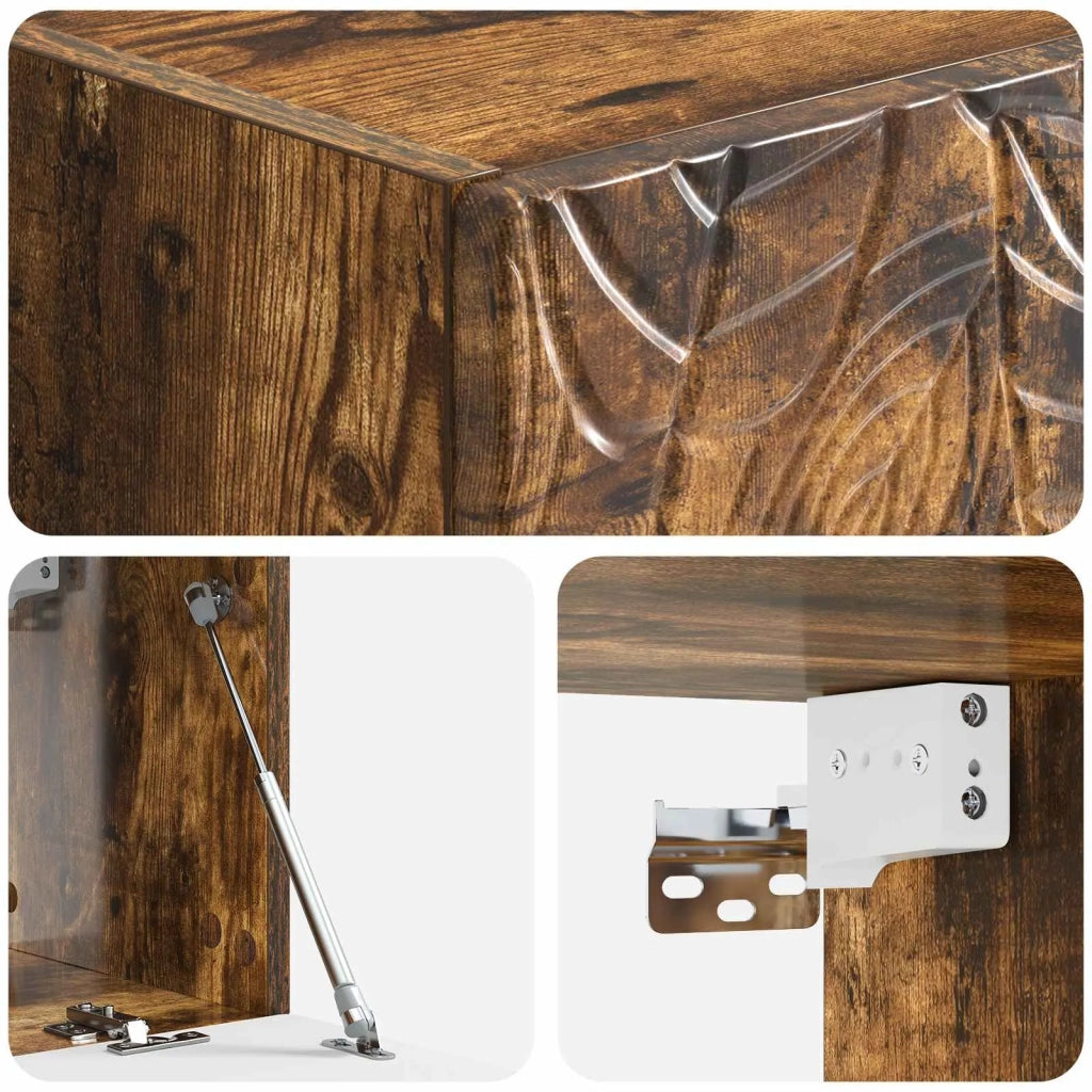 Mobile Porta TV da Muro 59,5 x 31 cm Rovere Fumo