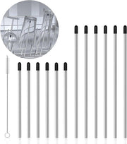 Set di accessori per lavastoviglie per bottiglie SodaStream - Acciaio inossidabile - Otre per bottiglia - Lavastoviglie - Tappo in silicone - 2 misure - 21 cm - 15 cm - Set da 12 pezzi