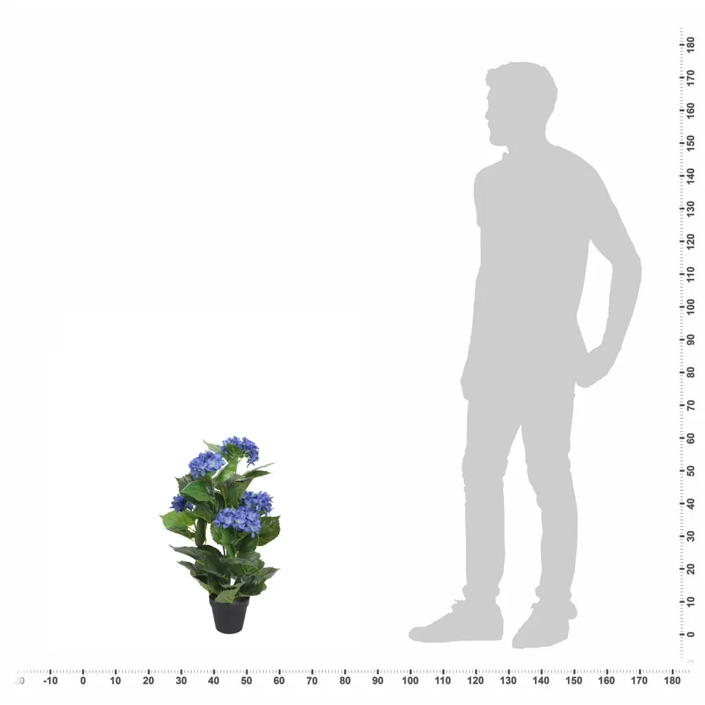 Ortensia Artificiale con Vaso 60 cm Blu CFW6292661