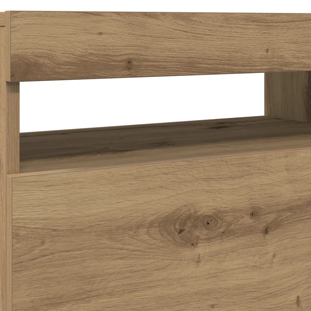 Mobili Porta TV con LED 2 pz Artigianale in Legno Multistrato 856312