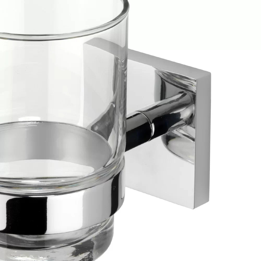 Porta bicchiere da parete serie xeno - fissaggio incollo o viti