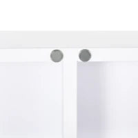 kleankin Armadietto Medicinali a 6 Ripiani con Serratura e 2 Chiavi, in Acciaio, 55x18x60 cm, Bianco