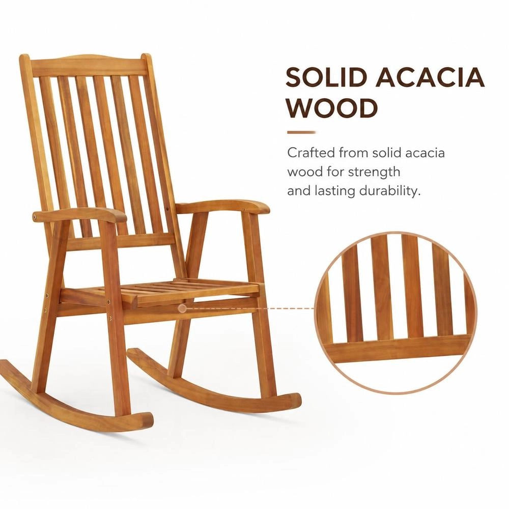 Rocking Chair, Solid Acacia Wood