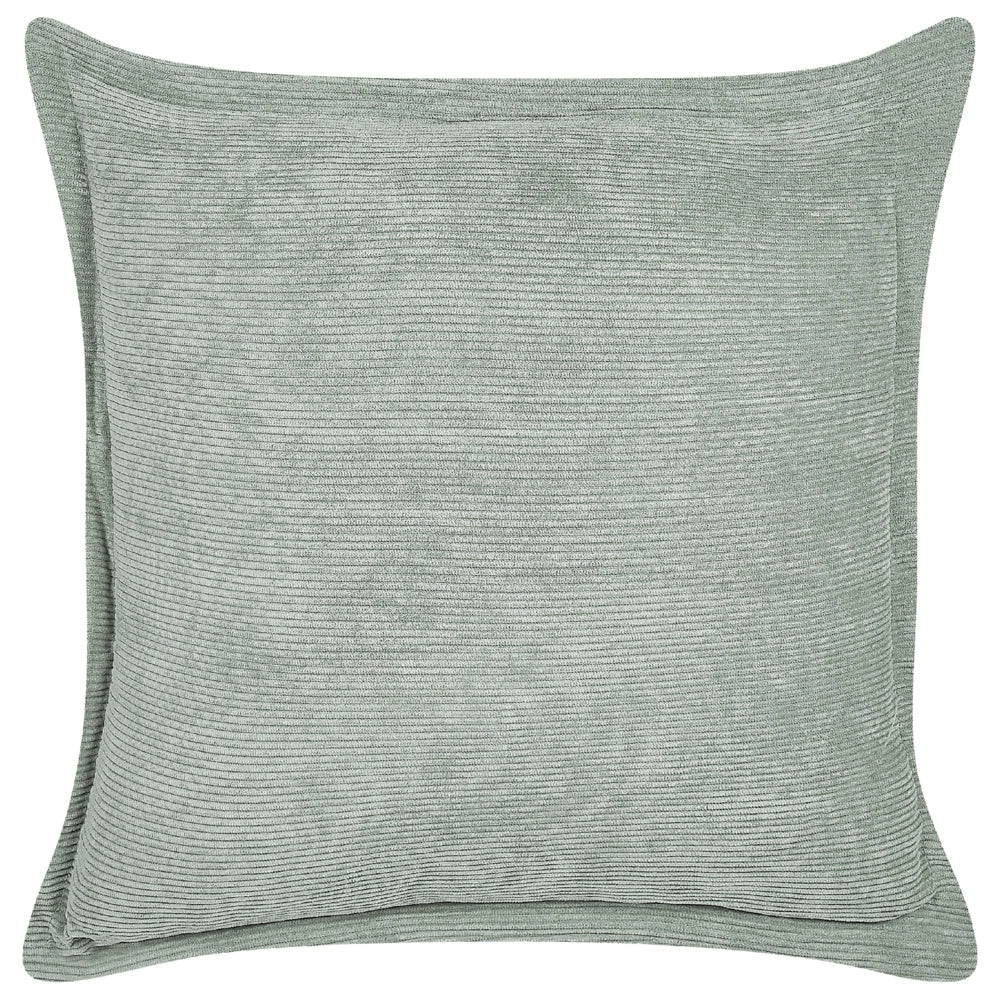 Set di 2 cuscini decorativi in velluto a coste verde chiaro 43 x 43 cm stile moderno tradizionale