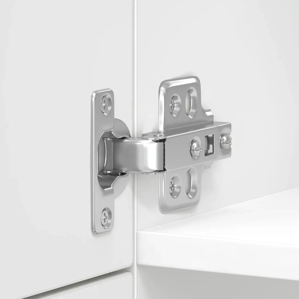 Armadio da Cucina-Credenza da Cucina Kalmar Bianco Lucido in Legno Multistrato