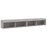 Mobile TV multimediale scaffale TV credenza mobile TV per sala da pranzo soggiorno camera da letto con luci LED 2 pezzi Sonoma 100 x 30 x 30 cm grigio 02_0028880