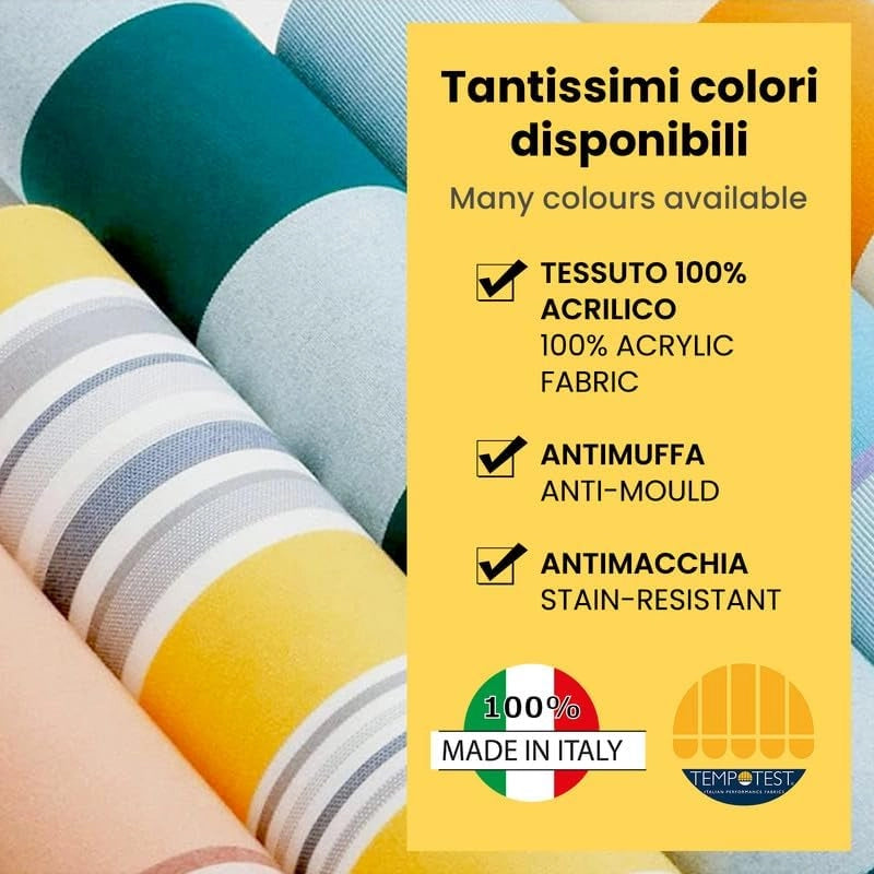 Tenda da Sole a Bracci Estensibili a Scomparsa Totale Tempotest Para' - Colore Verde 5 - Largh. 3 x Sporgenza 2,60 - Att. Par. Arg. DX