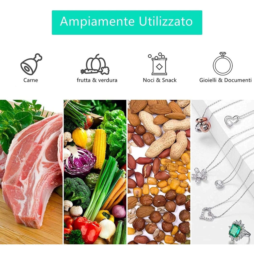 Trade Shop - Confezionatrice Macchina Sottovuoto Elettrico Portatile Per Alimenti 90w Q-z100 -