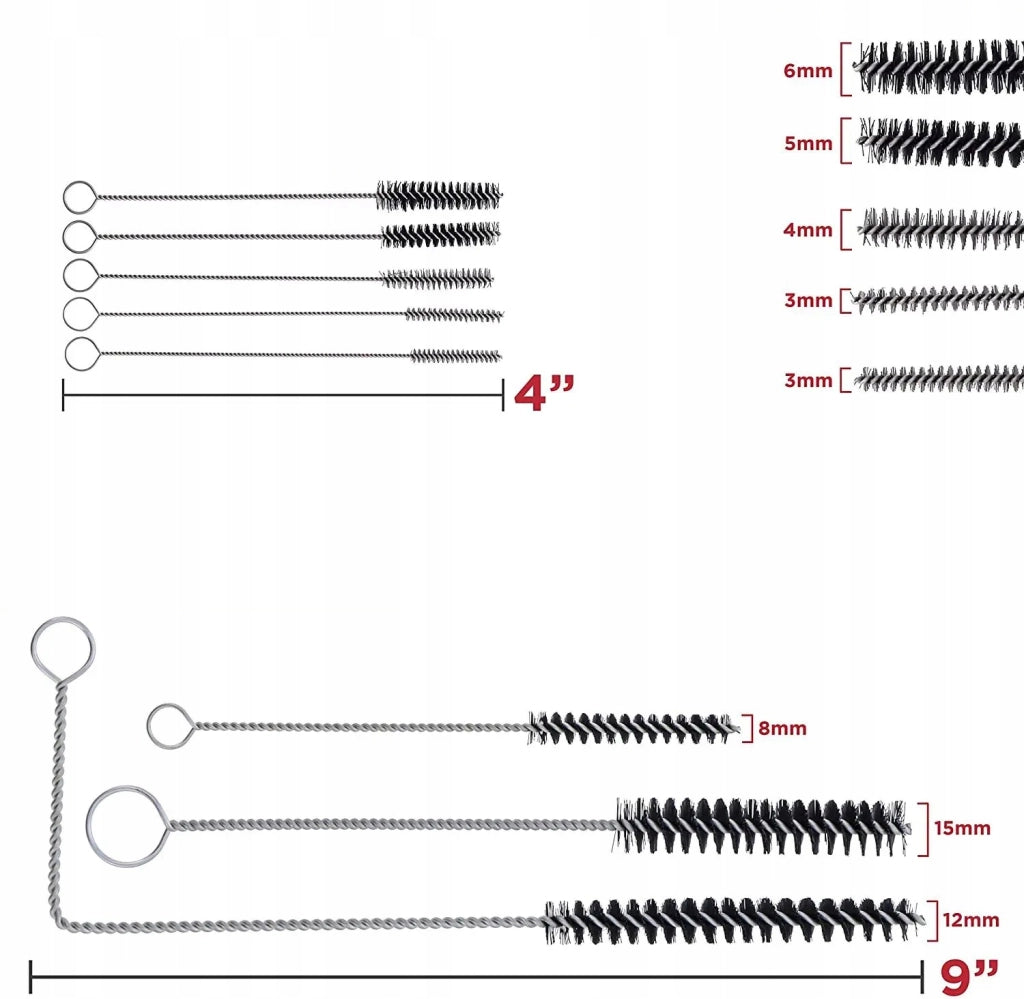 Set di Pulizia Rosfix per Spruzzatore Airless di Verniciatura 24 in 1 – Mini Spazzole, Spazzole Flessibili, Aghi Micro