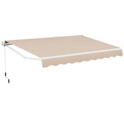 Tenda da sole a caduta inclinabile da esterno, Tendalino a scomparsa con manovella 4x2,5m Beige-Tende parasole