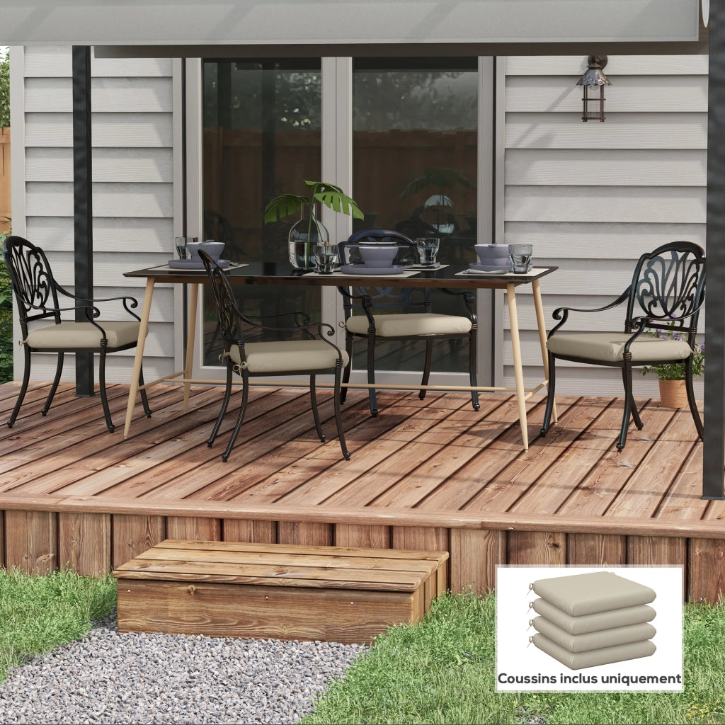 Set di 4 cuscini per sedie ¨C zephmum ¨C beige 47x47 cm