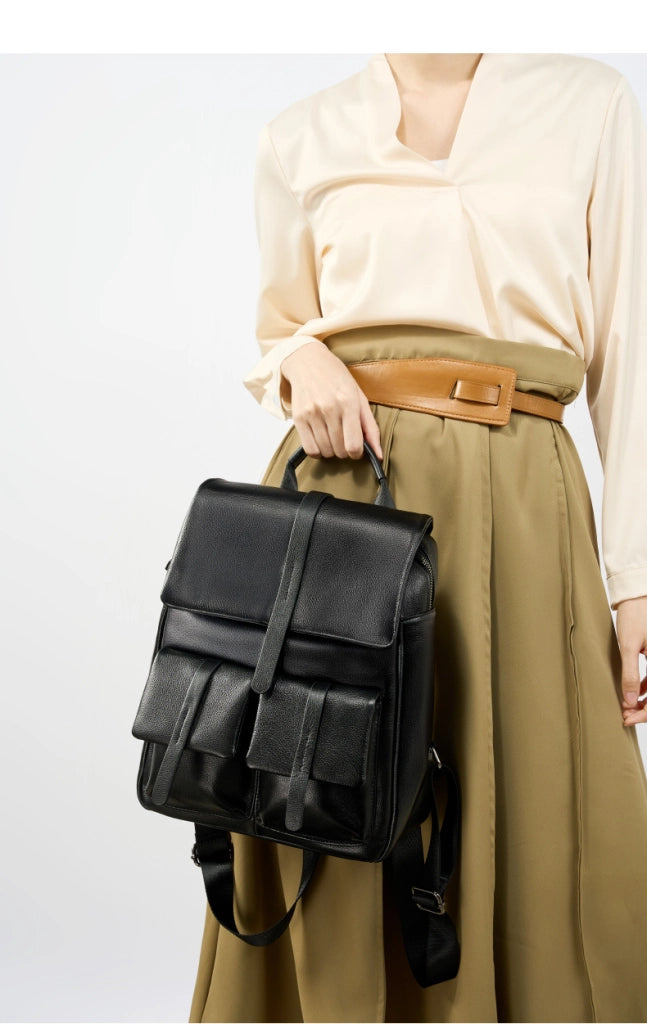 Zaino da donna in vera pelle, zaino da viaggio
