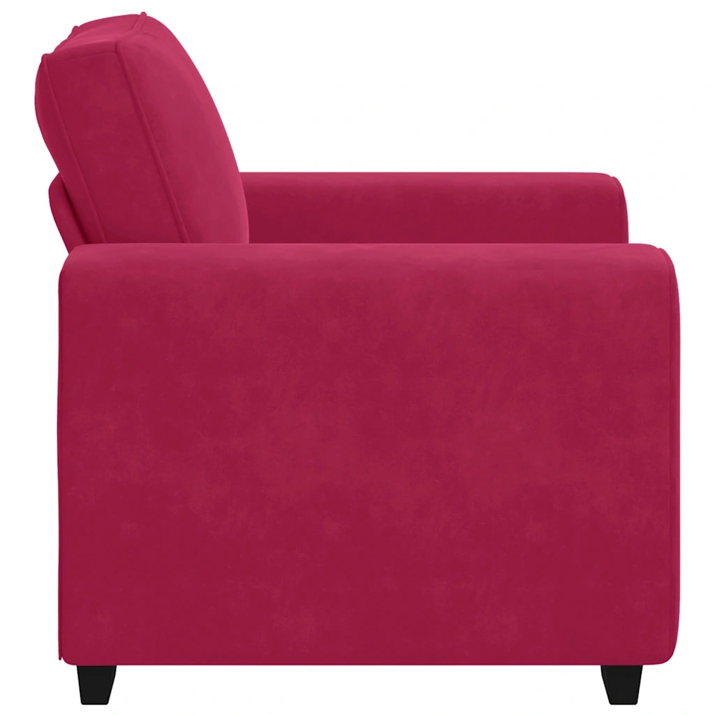 Divano Sedia Rosso Vino 60 cm Velluto