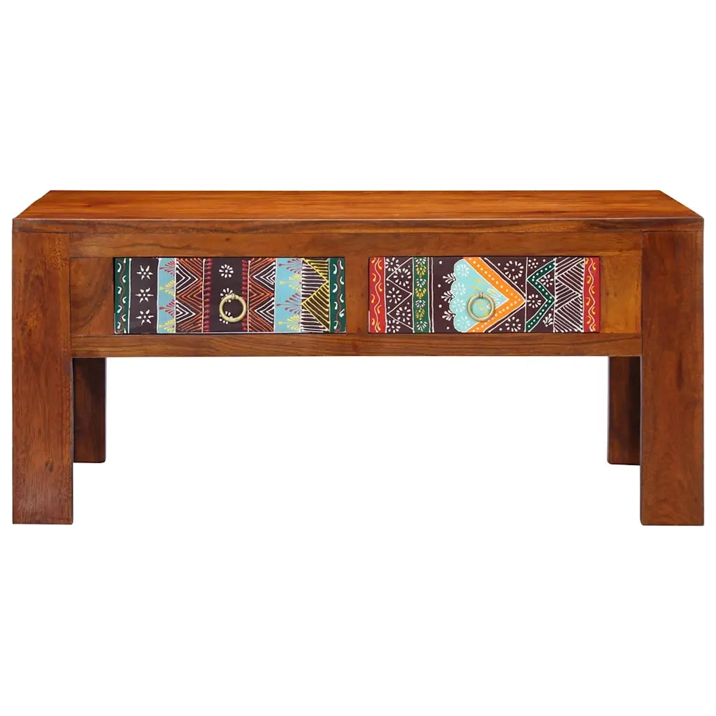 Tavolino da salotto | Tavolino da caff¨¨ | Tavolino da Soggiorno 90x50x40 cm in Legno Massello di Acacia
