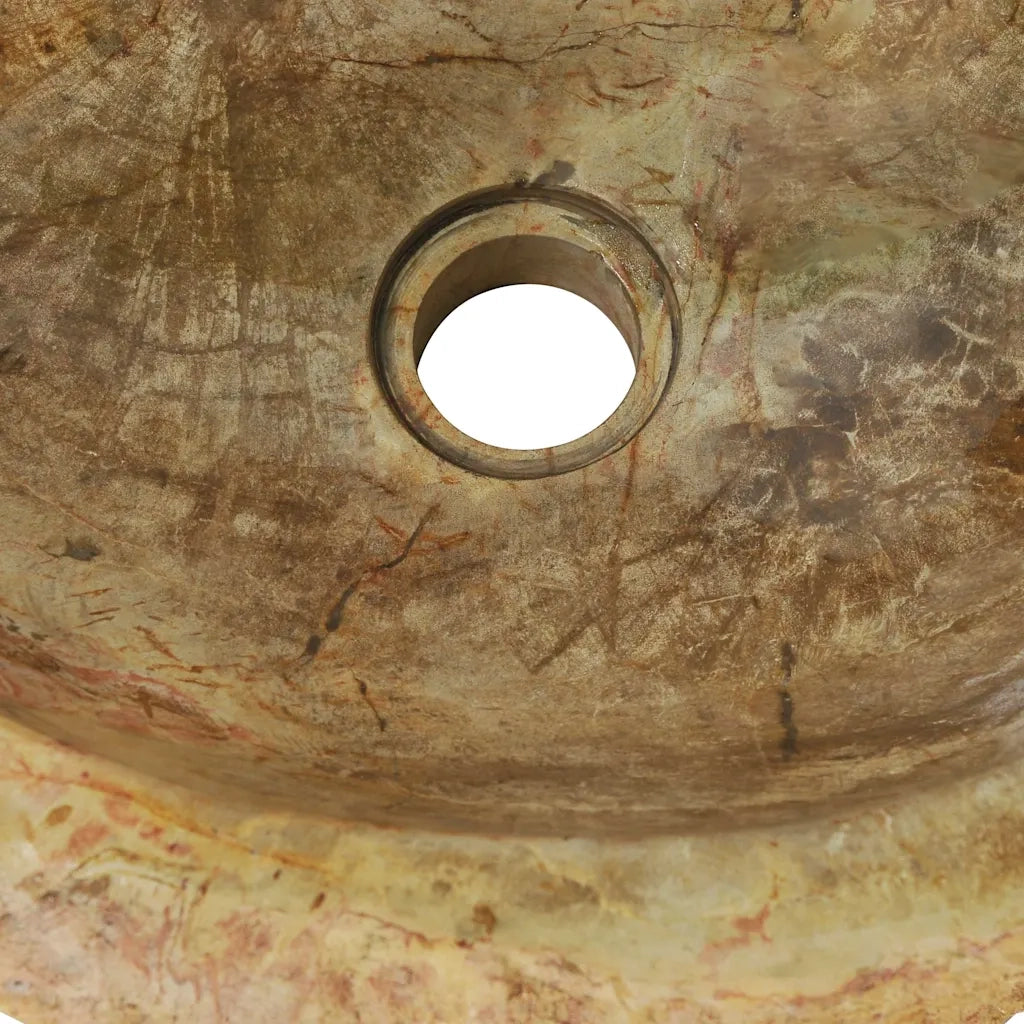 Lavandino 45x35x15 cm in Pietra Fossile Crema CFW9701395