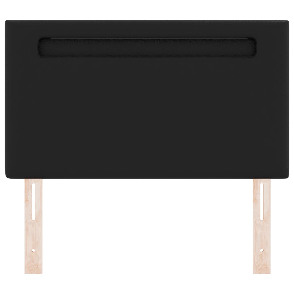 Testiera cama  design semplice nera 100 cm in similpelle