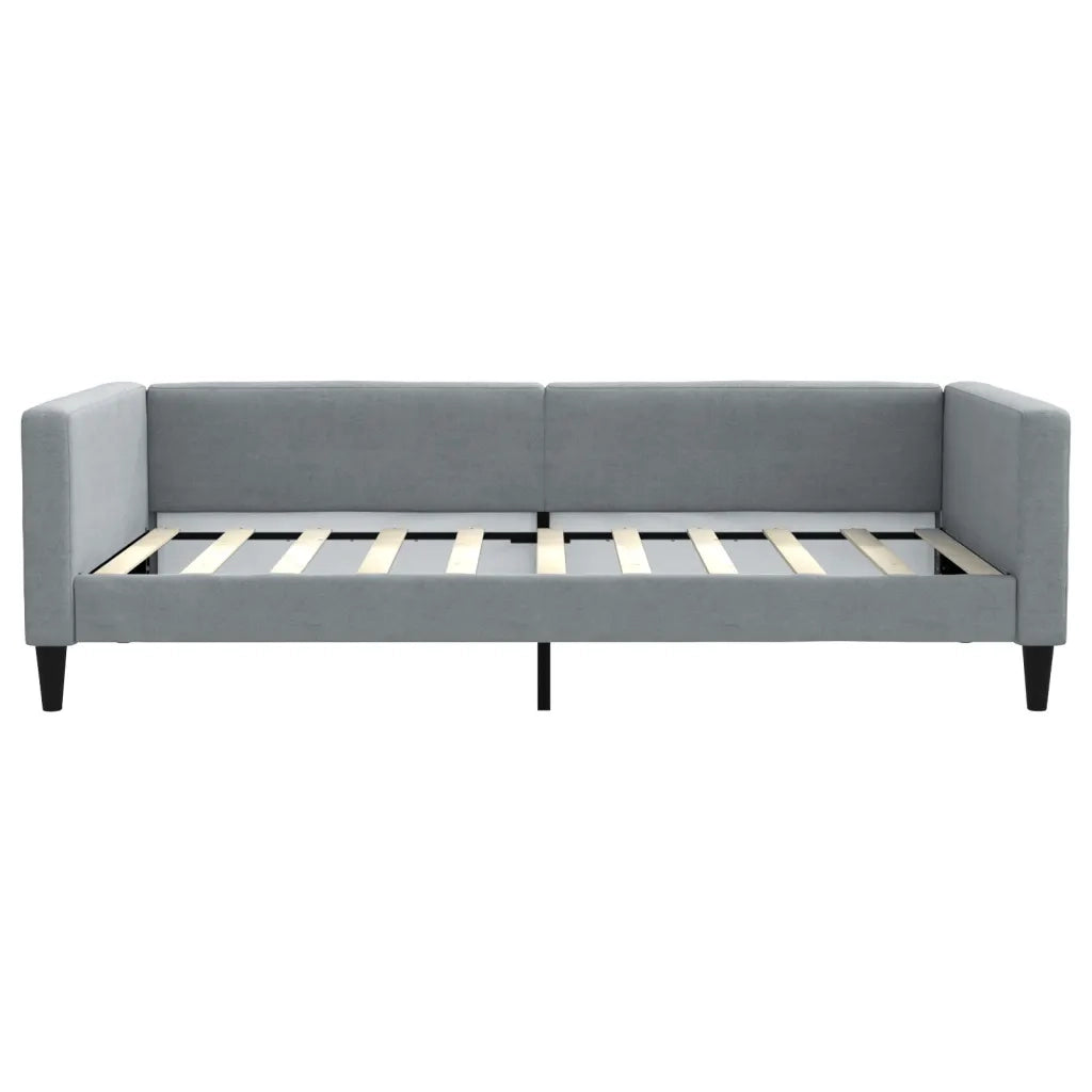 Letto da Giorno Grigio Chiaro 100x190 cm in Tessuto 353998