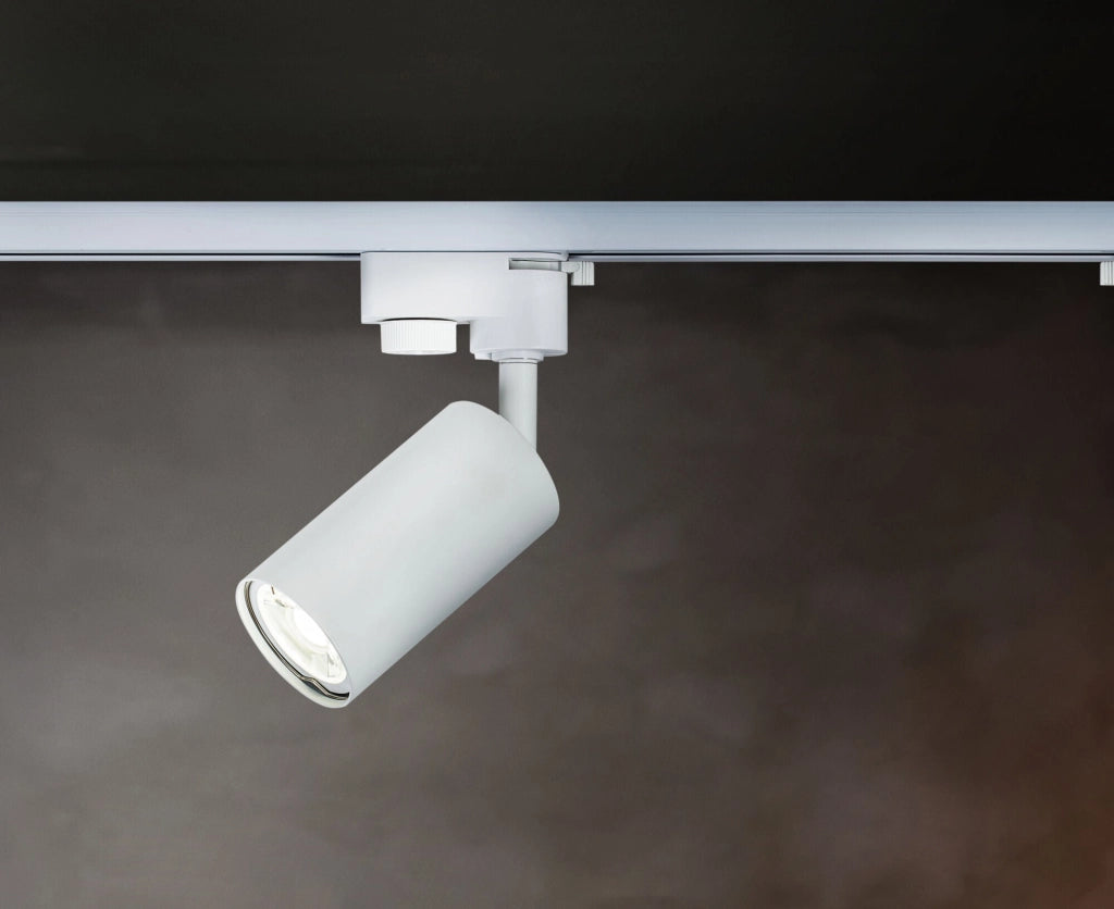 Faretto per Sistema Illuminazione Binario 50W GU10 in Alluminio  Bianco