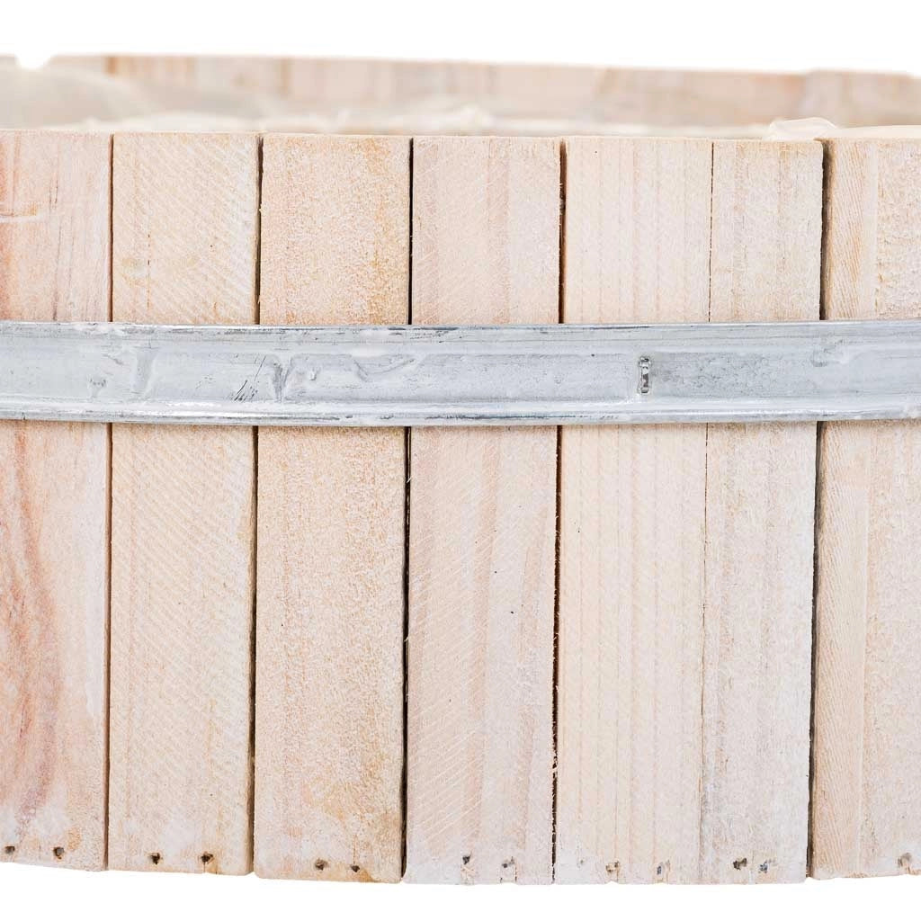 Cestino tondo in legno marrone 36x36x11h