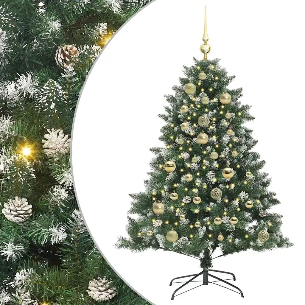 Albero di Natale artificiale con 150 LED Verde 120 cm 3395213