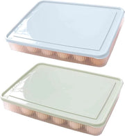 Cassa di conservazione per uova - Scatola per uova con coperchio - Supporto per uova in plastica per la dispensa - Scatola di conservazione per 24 uova - Supporto per uova differenziato