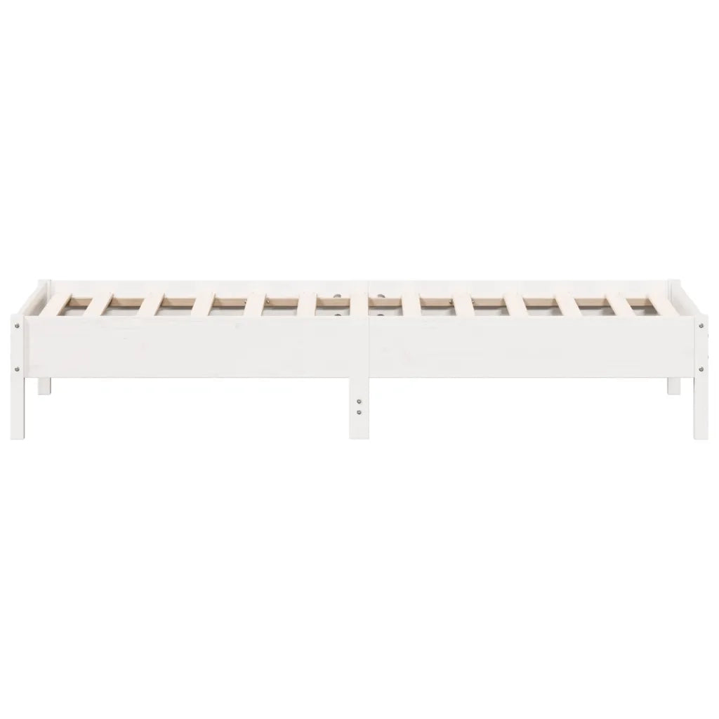 Letto senza Materasso Bianco 90x200 cm Legno Massello di Pino 842711