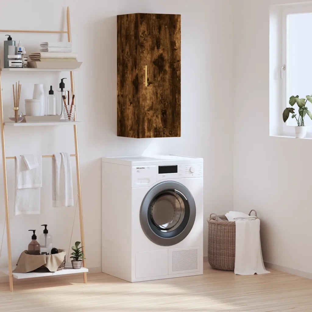 Mobile a Parete Rovere Fumo 34,5x34x90 cm 828849