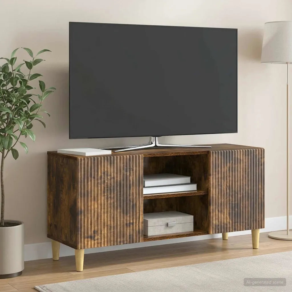 Mobile TV Rovere Fumo 102 x 34,5 x 50 cm Legno ingegnerizzato 894700