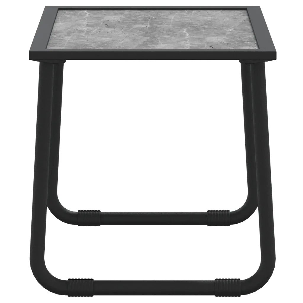 Set Salotto da Giardino 3 pz | Set di Mobili da Esterno con Cuscini in Acciaio Antracite