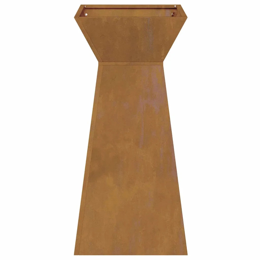 Set di 2 fioriere a colonna da esterno dal design contemporaneo 35 x 35 x 73 cm materiale argento 02_0052409