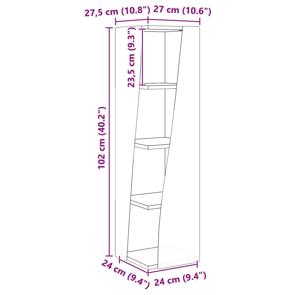 Mobile angolare 27,5x27x102cm Legno ingegnerizzato 889854