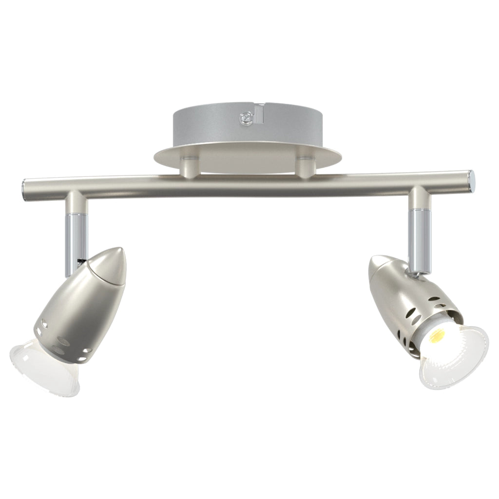 Farettto da soffitto 2 vie regolabili nichel opaco GU10
