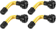 Ventielen a 4 per motori e scooter - Tubeless - Acciaio inossidabile - Giallo oro/Nero - Bocco M8 x 0,8 - Ventielen a doppia vite