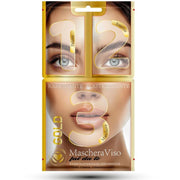 Trade Shop - Maschera Viso Diy Gold 30+6gr In 3 Fasi Fai Da Te Rassodante Elasticizzante Per La Pelle -