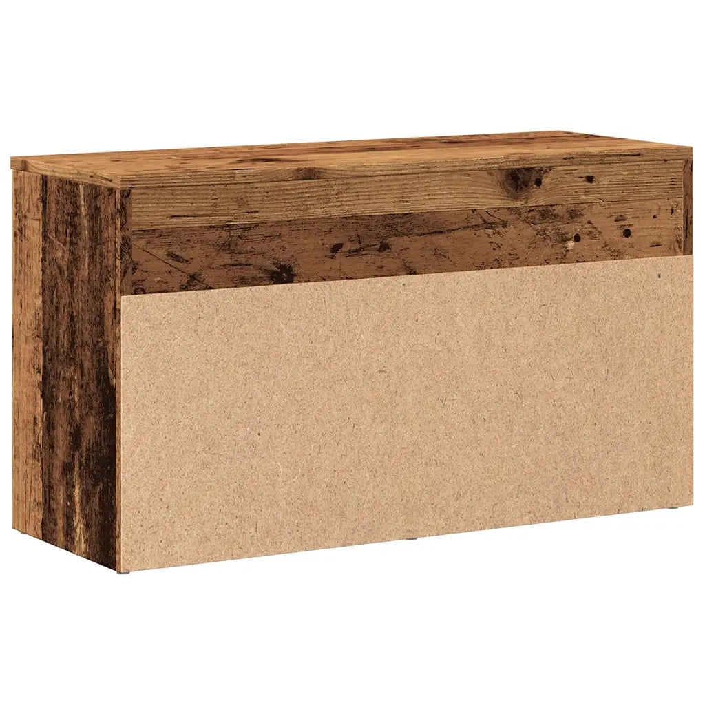 Scarpiera-Scaffale per scarpe Legno Antico 80x30x45 cm in Legno Multistrato