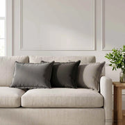 Federa 2 pz HOUTEN Grigio 40 x 60 cm Poliestere 917592
