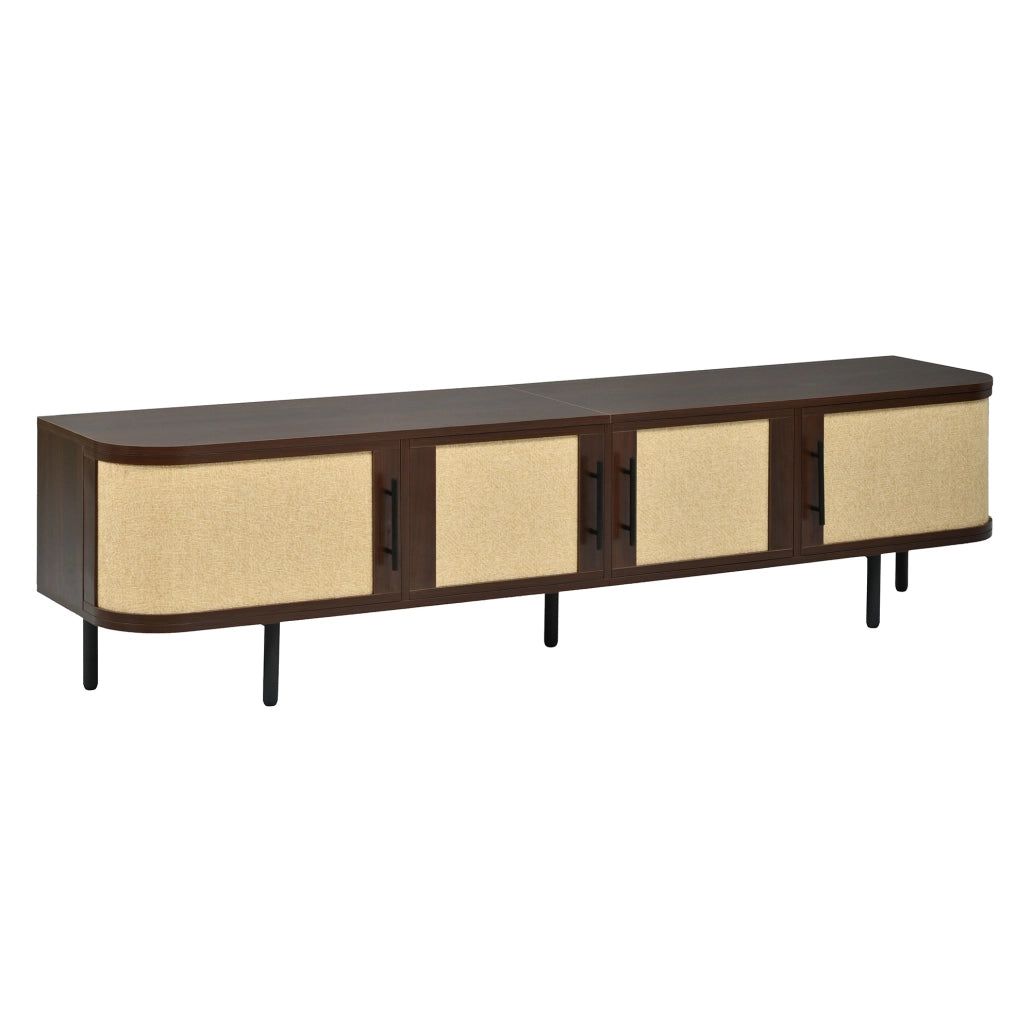 Set mobile soggiorno TV e credenza in MDF effetto noce