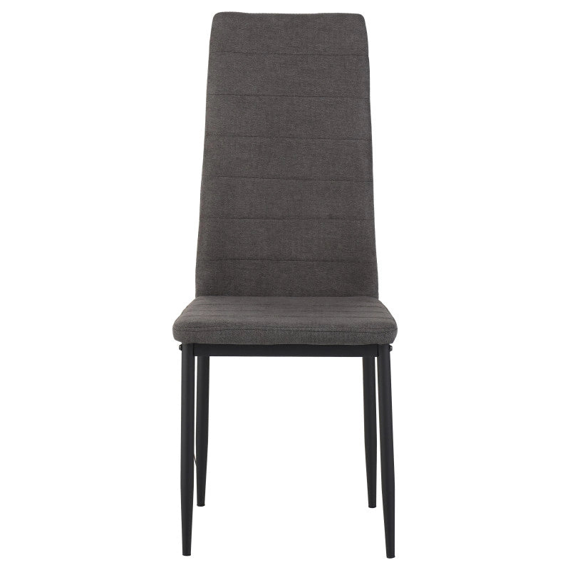 Set di 6 Sedie Dahlia In Tessuto Grigio Scuro 42x51x98,5