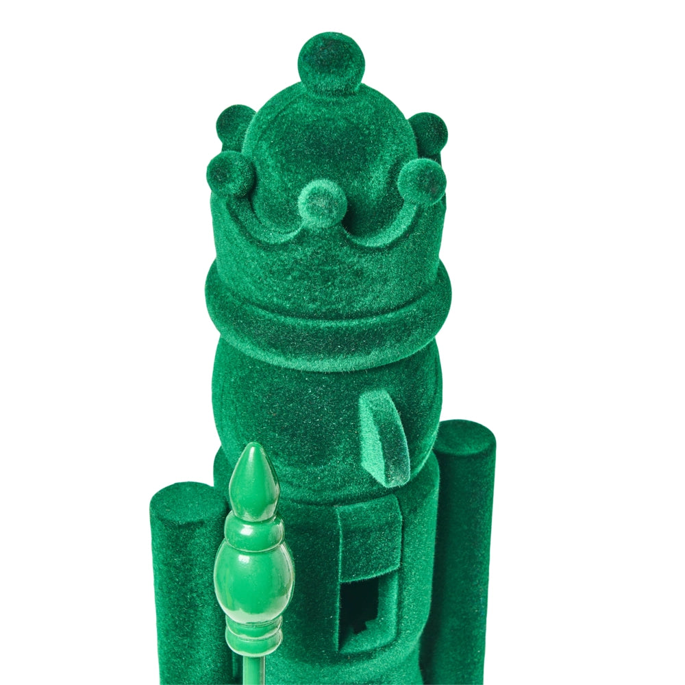 Set di 2 statuine Schiaccianoci in materiale sintetico decorazione natalizia verde