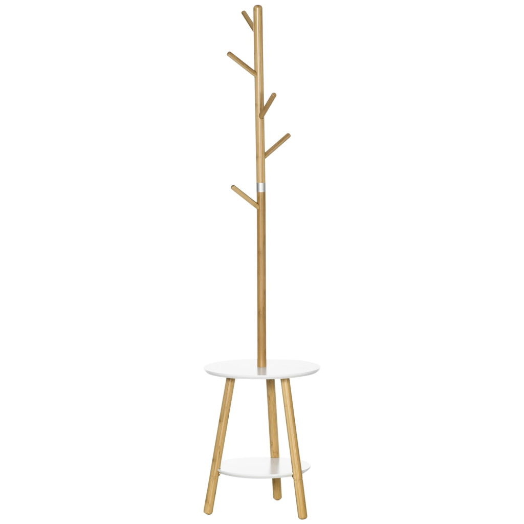 Appendiabiti con ripiani ¨C zephmum ¨C legno di bamb¨´ naturale 39.5x39.5x171 cm