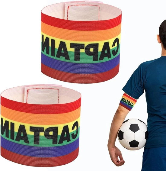 Cinturino elastico per bracciale, multicolore, regolabile, bracciale sportivo con disegno arcobaleno