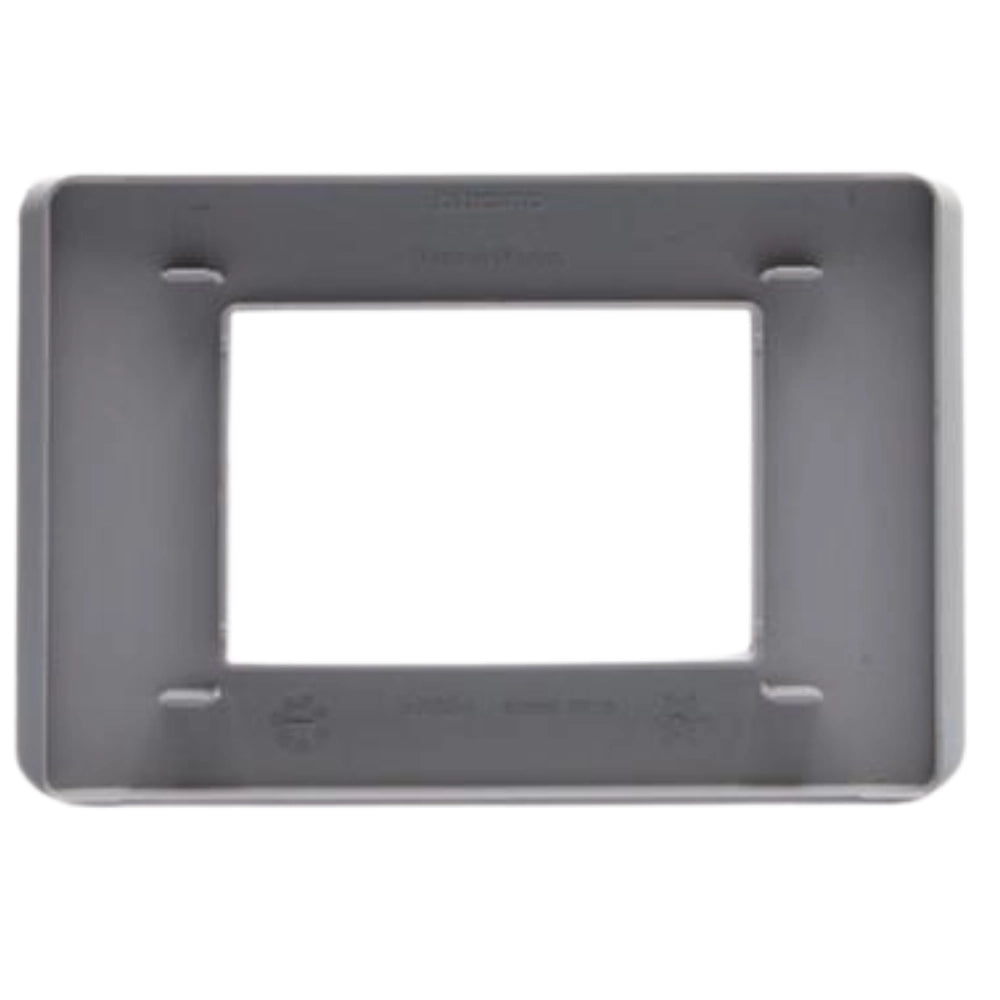 Bticino matixgo placca 3 moduli in tecnopolimero resistente per impianti elettrici *** colore grigio, confezione 1