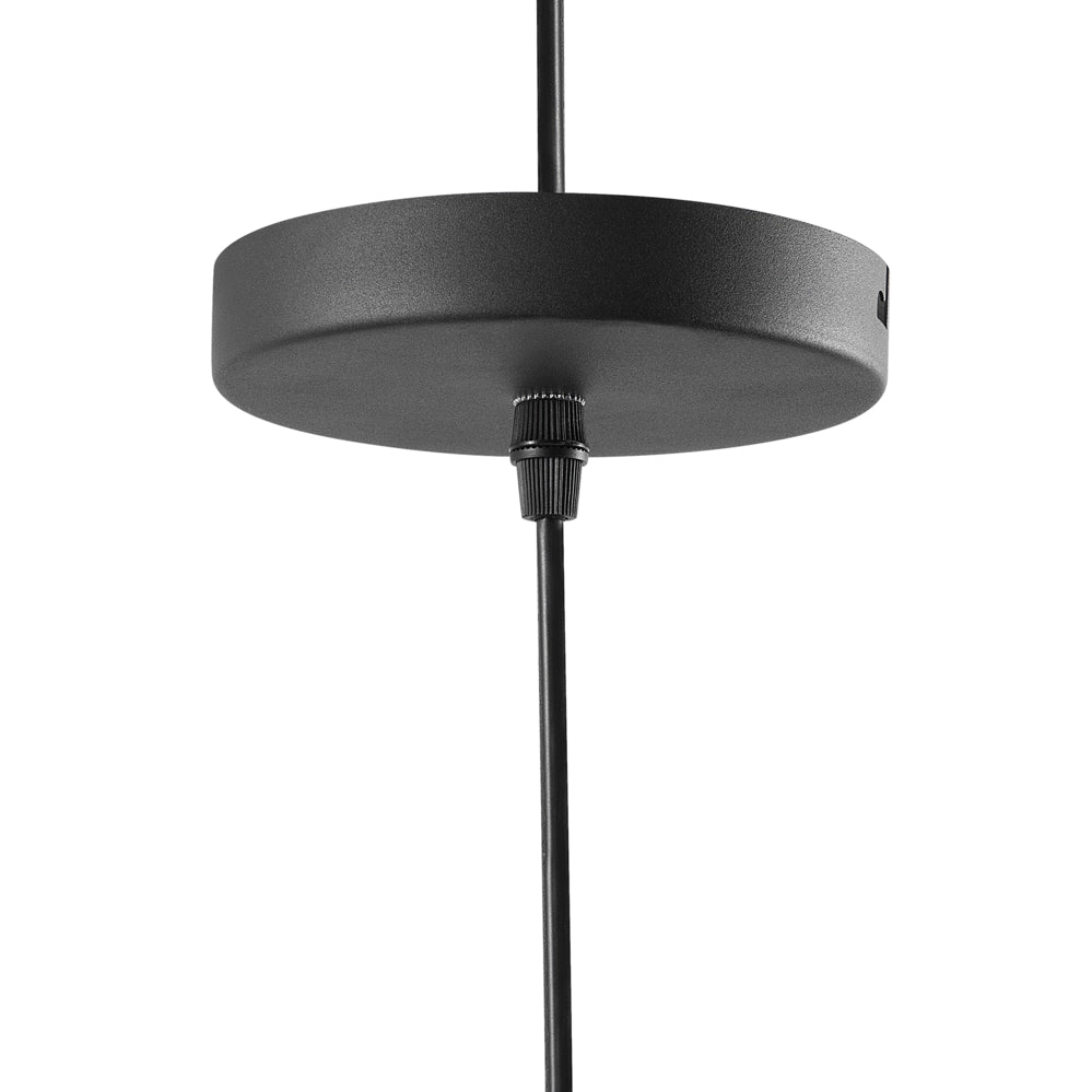 Lampada a sospensione a sospensione nera opaca con paralume in dorato dal design moderno e minimalista geometrico