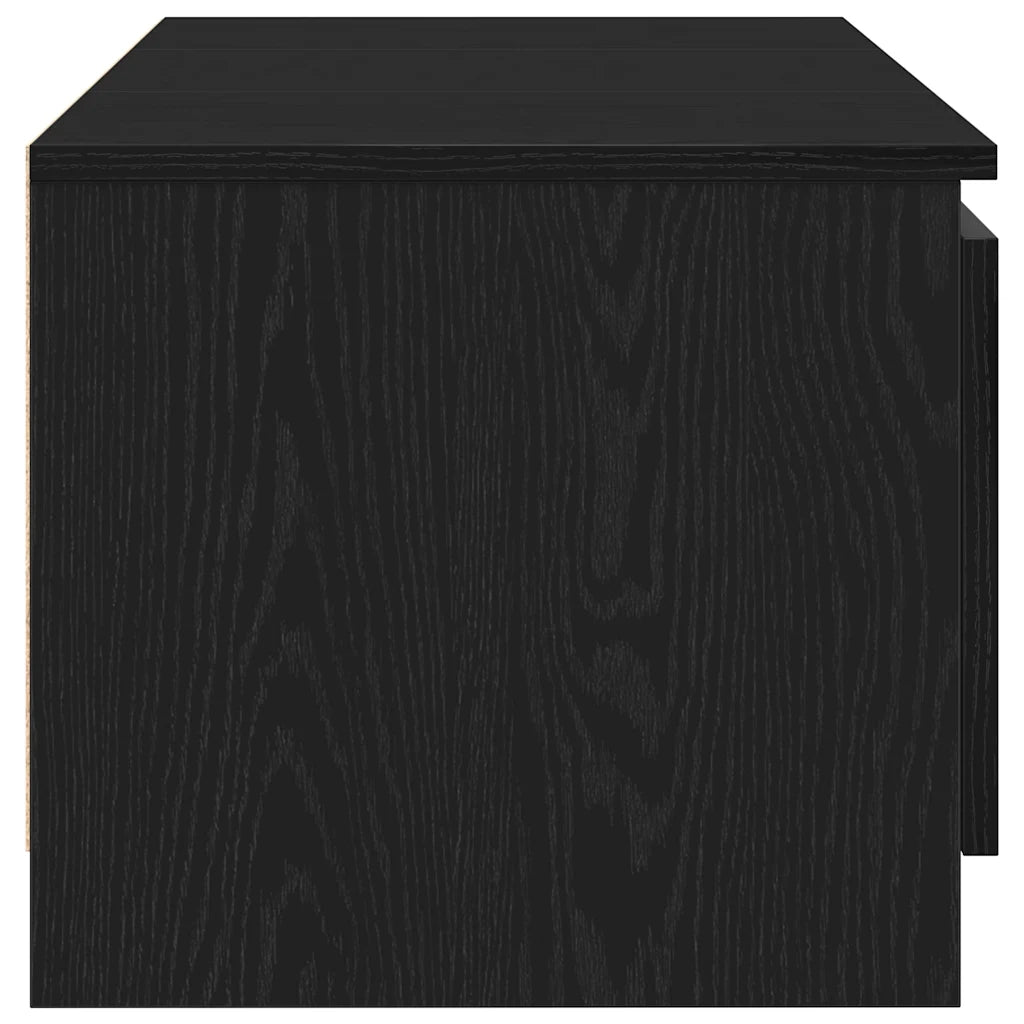 Mobile TV Rovere Nero 140x40x36 cm in Legno Multistrato 862440