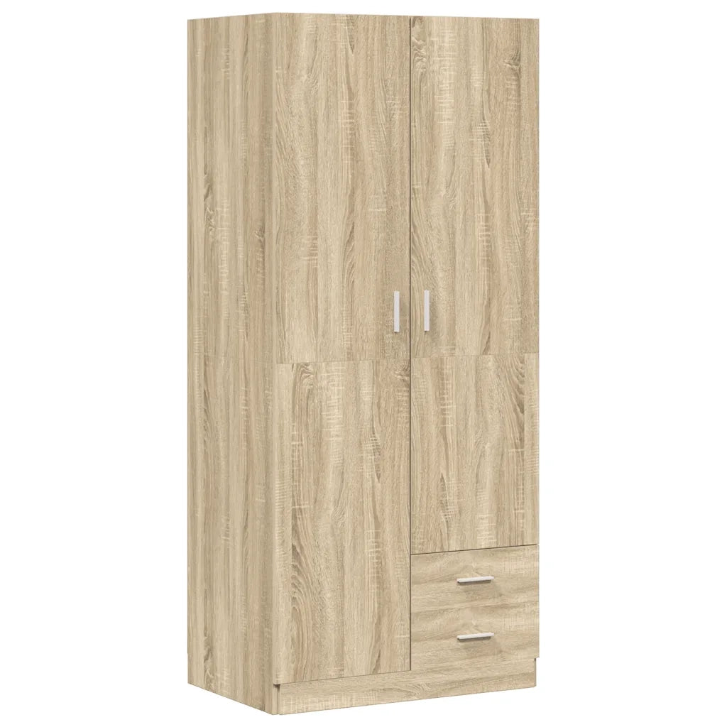 Armadio Rovere Sonoma 80x52x180 cm in Legno Multistrato