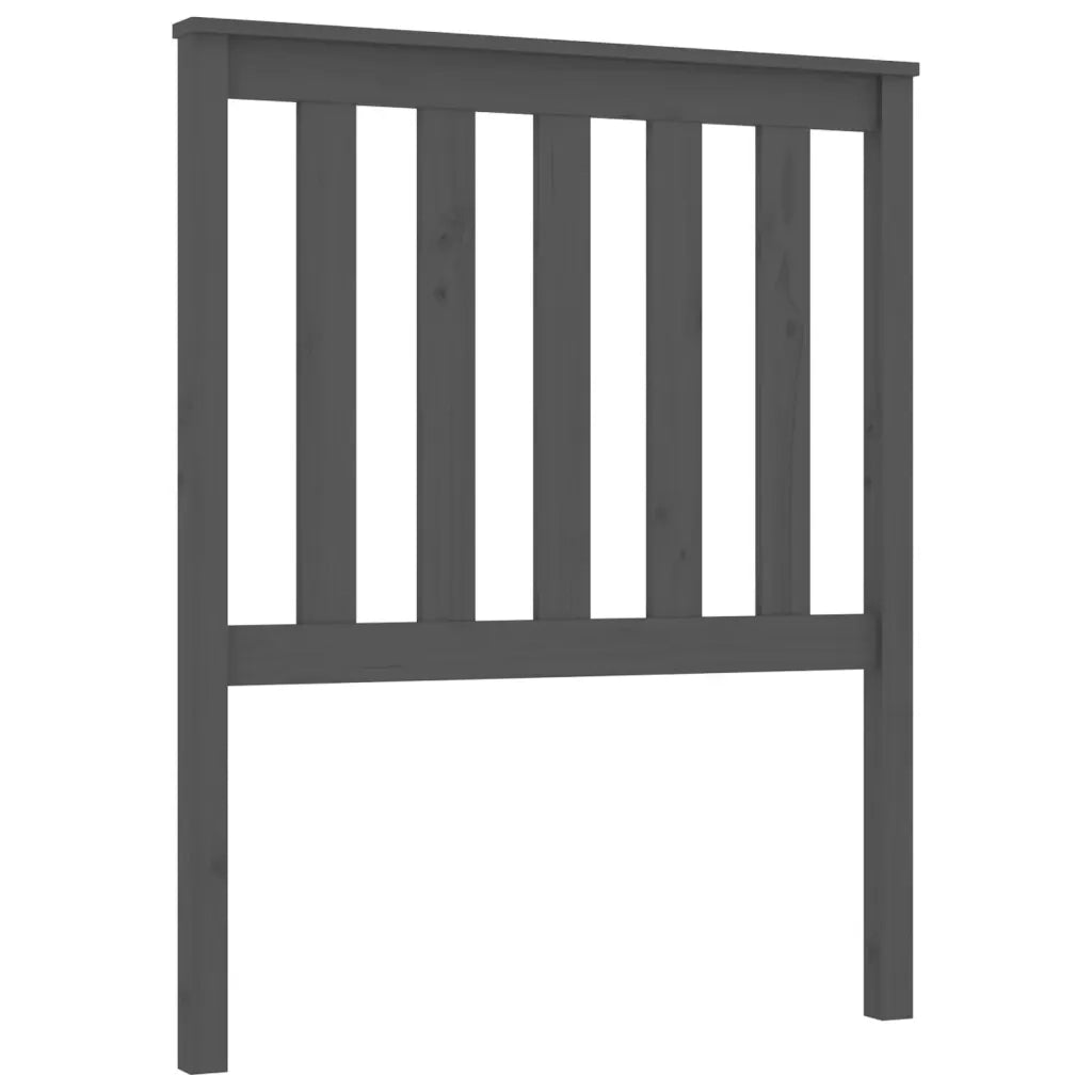 Testiera per Letto Grigia 81x6x101 cm in Legno Massello di Pino 818497