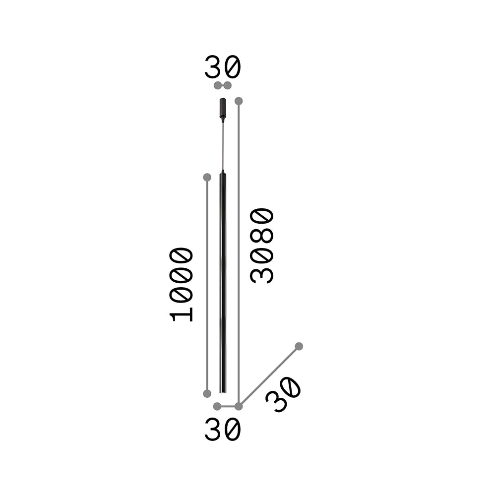 Sospensione Round Moderna Ultrathin Metallo Cromo Led 11,5W 3000K D100