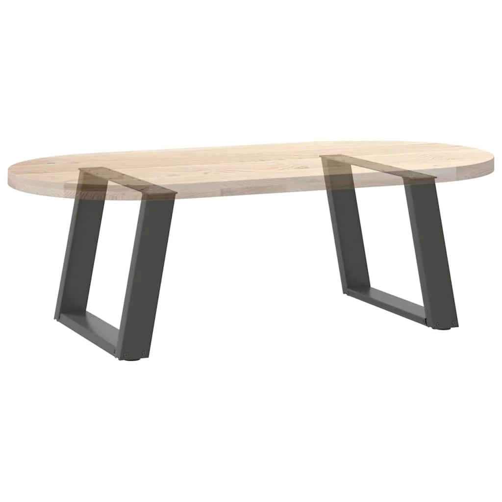 Set di 2 gambe regolabili per tavolino da caffè a forma di U 50 x 43 cm design moderno linee pulite acciaio antracite 02_0057050